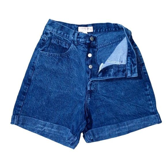 Vintage Guess Jean Shorts Womens Size 27 24 Blue Indigo Denim Georges Marciano D - Picture 5 of 7